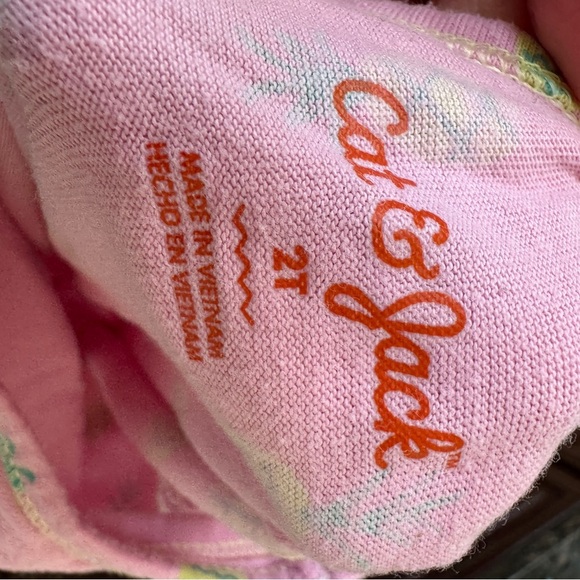 Cat & Jack 2T Girls Pink and Green Pineapple Summer Tank Top Dress - Picture 4 of 4